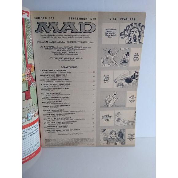 MAD Magazine #209 Comic Sept. 1979 Mork & Mindy Invasion Of The Body Snatchers - Picture 2 of 5